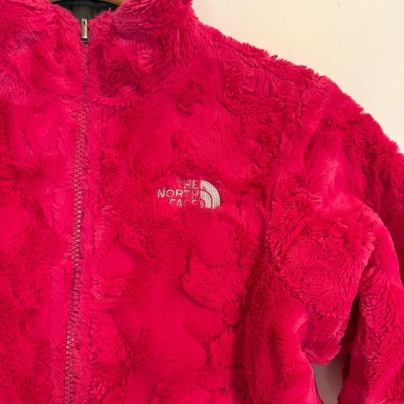 The North Face Girls Dark Gray/hot Pink Reversible Mossbud Jacket Size M 10-12 - Picture 11 of 13